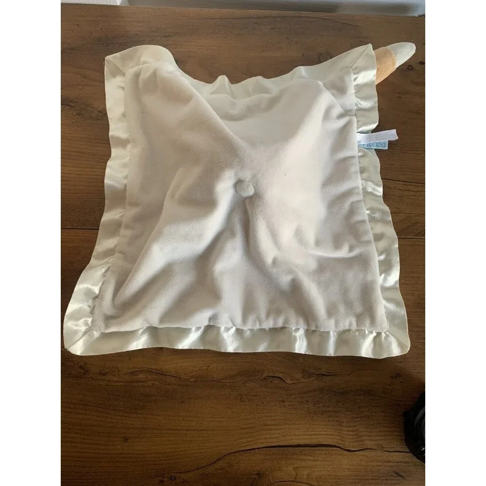 Douglas Sleeping Fox Lovey Security Baby Blanket Mushrooms Satin Trim Plush Tail
